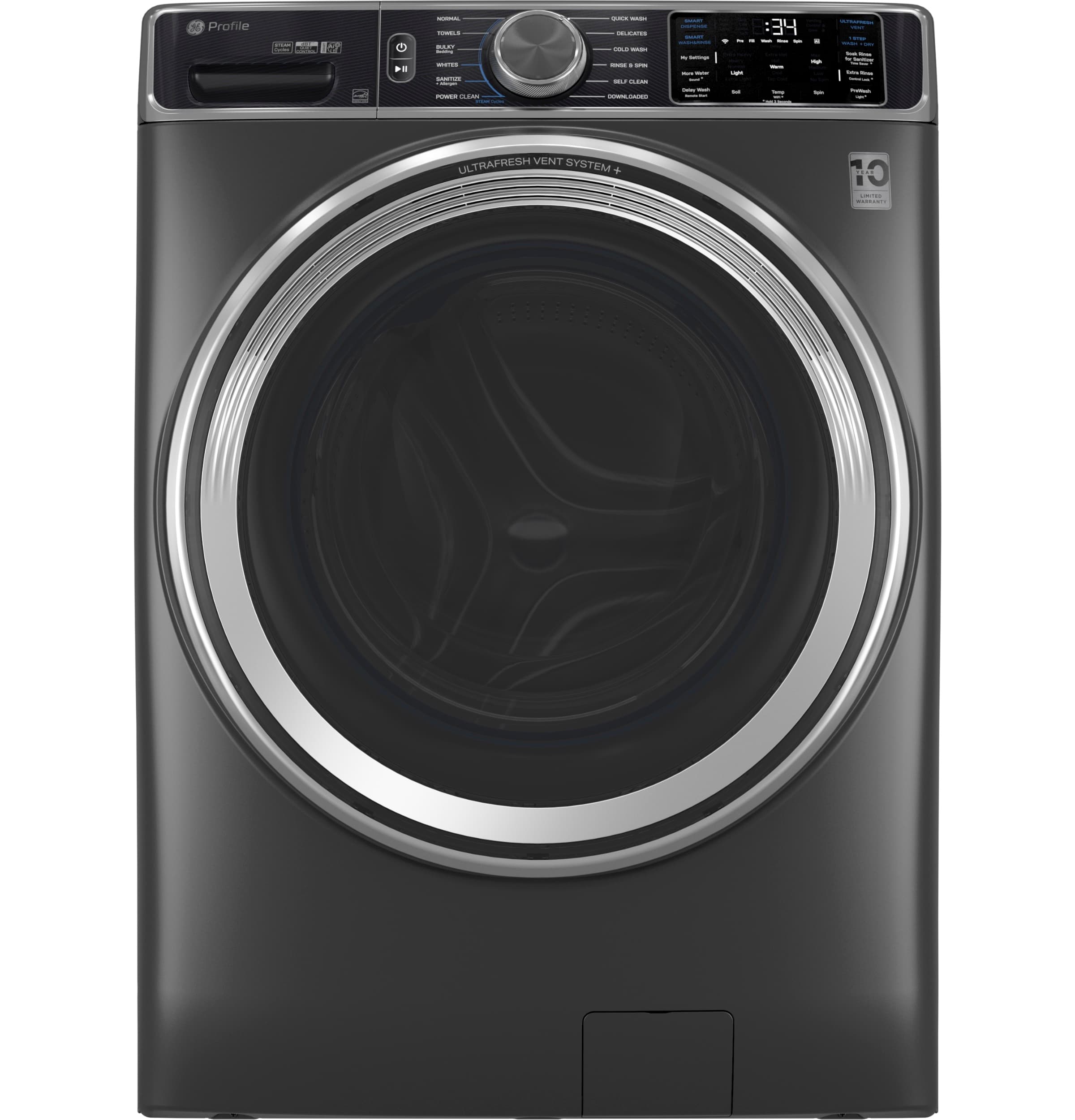 5.5 cu. ft. Capacity Smart Front Load Steam Washer with UltraFresh Vent System+ and Smart Wash & Smart Rinse
