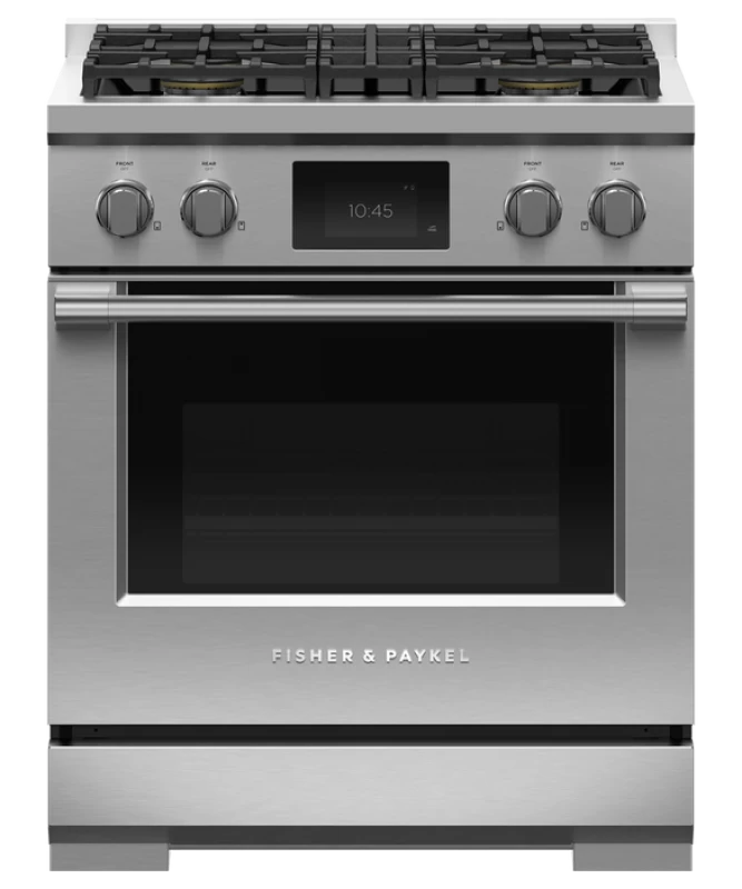 Dual Fuel Range, 30", 4 Burners, Self-cleaning, LPG